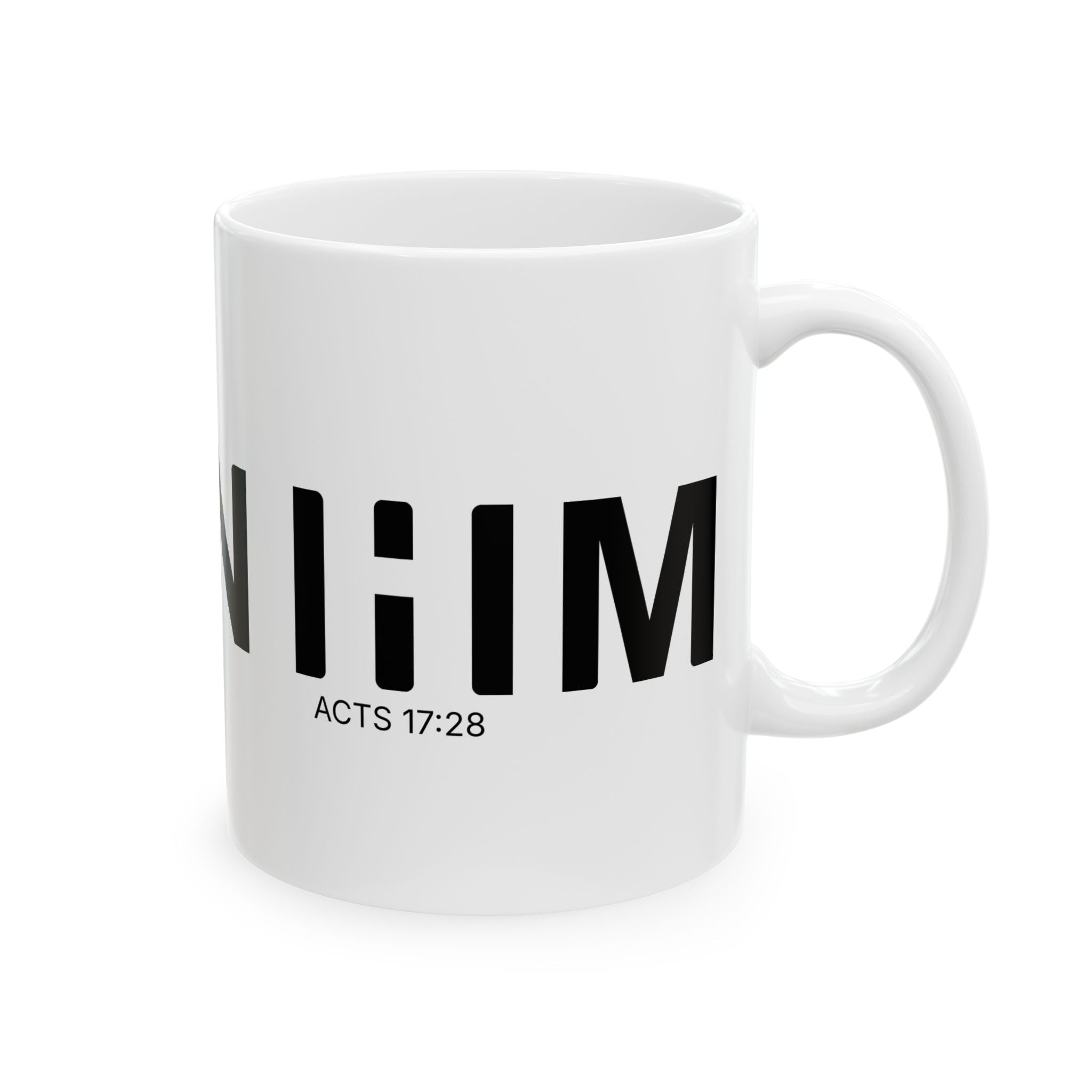 I AM IN HIM  — A Quiet Faith Coffee Mug