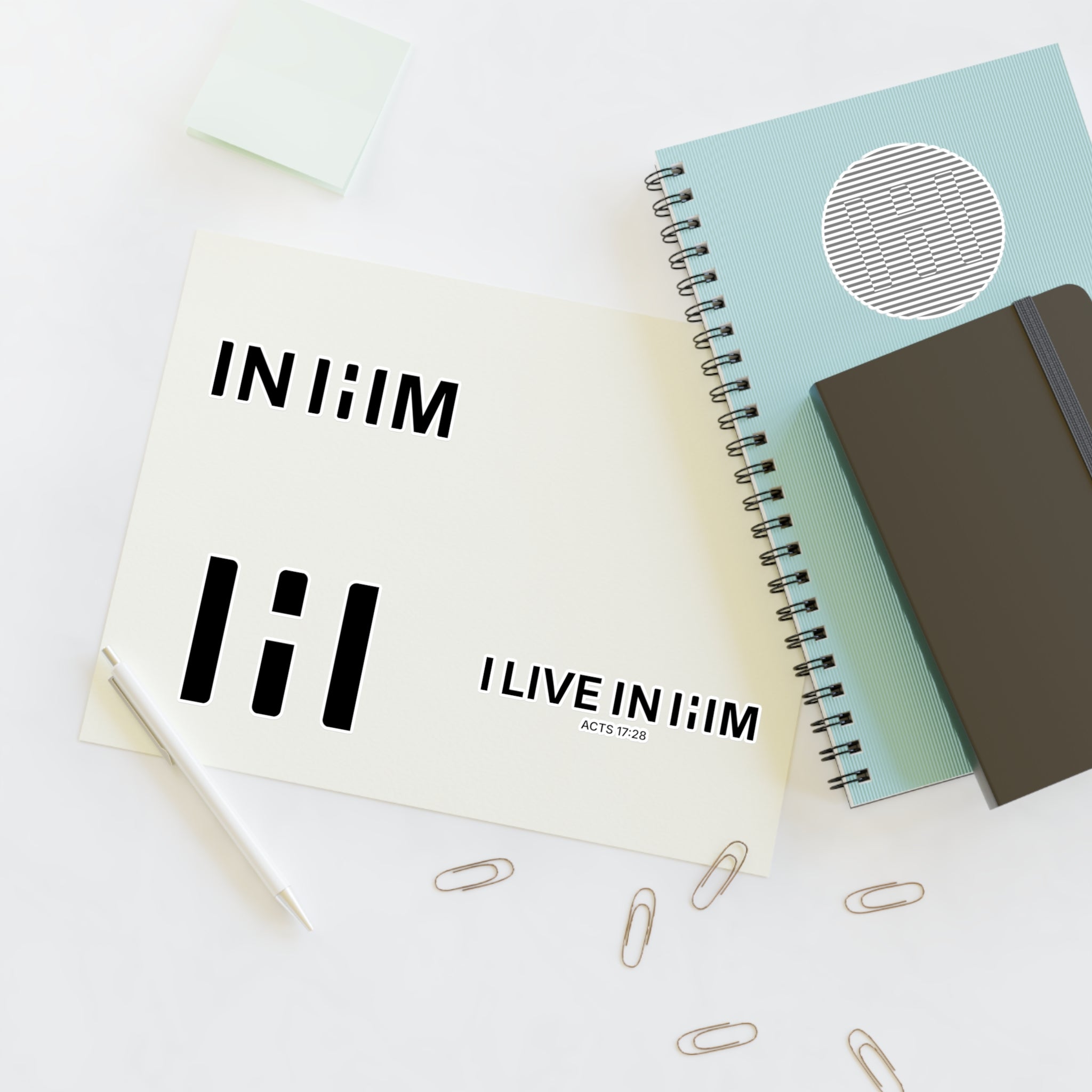IN HIM Minimal Faith Sticker Sheet