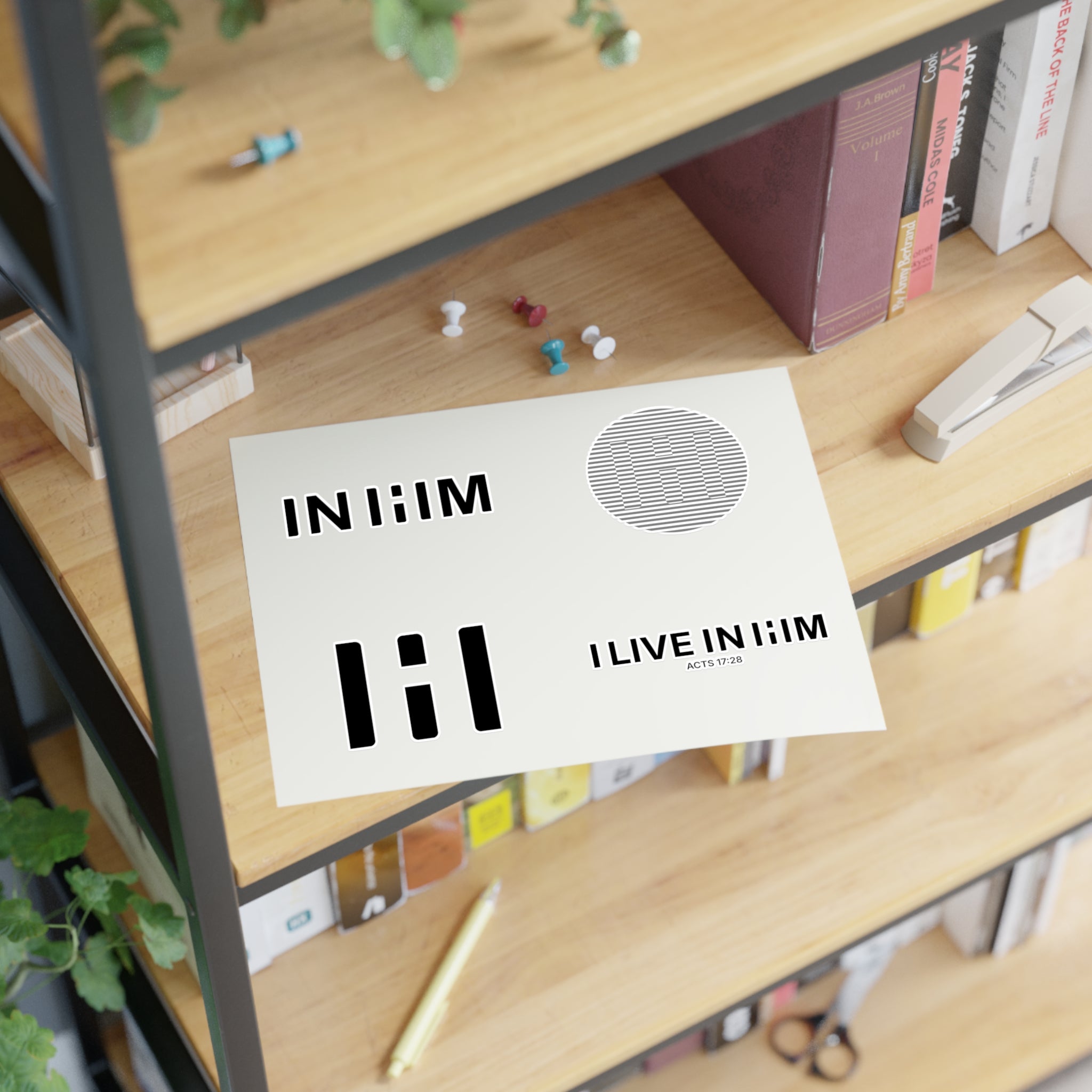 IN HIM Minimal Faith Sticker Sheet