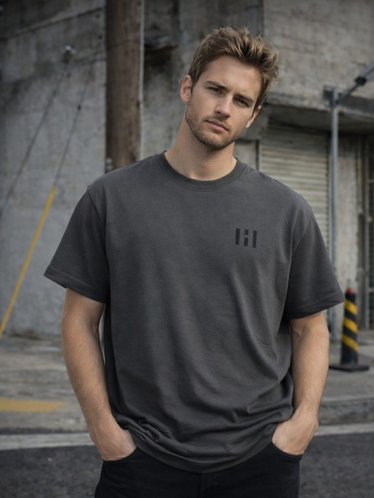 LIVE IN HIM Vintage Wash Relaxed Tee — Faded Black