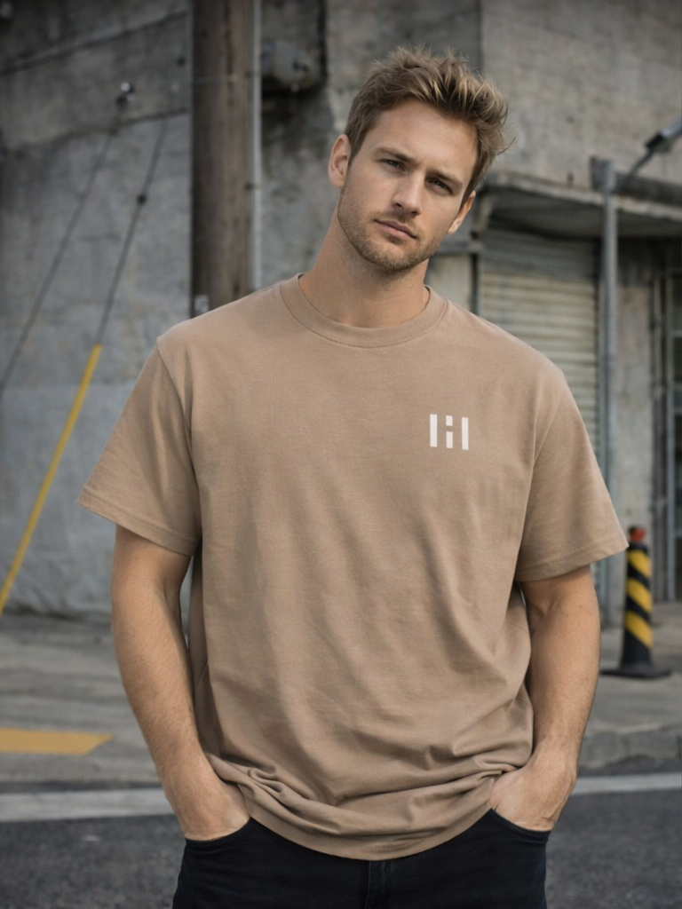 LIVE IN HIM Vintage Wash Relaxed Tee — Faded Brown