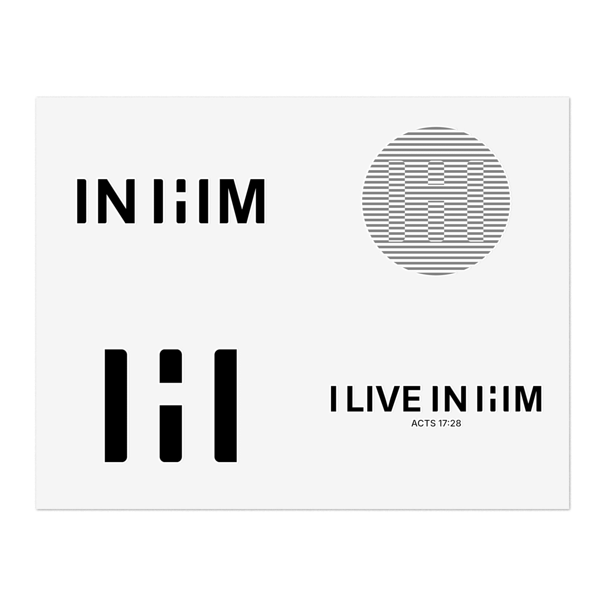 IN HIM Minimal Faith Sticker Sheet