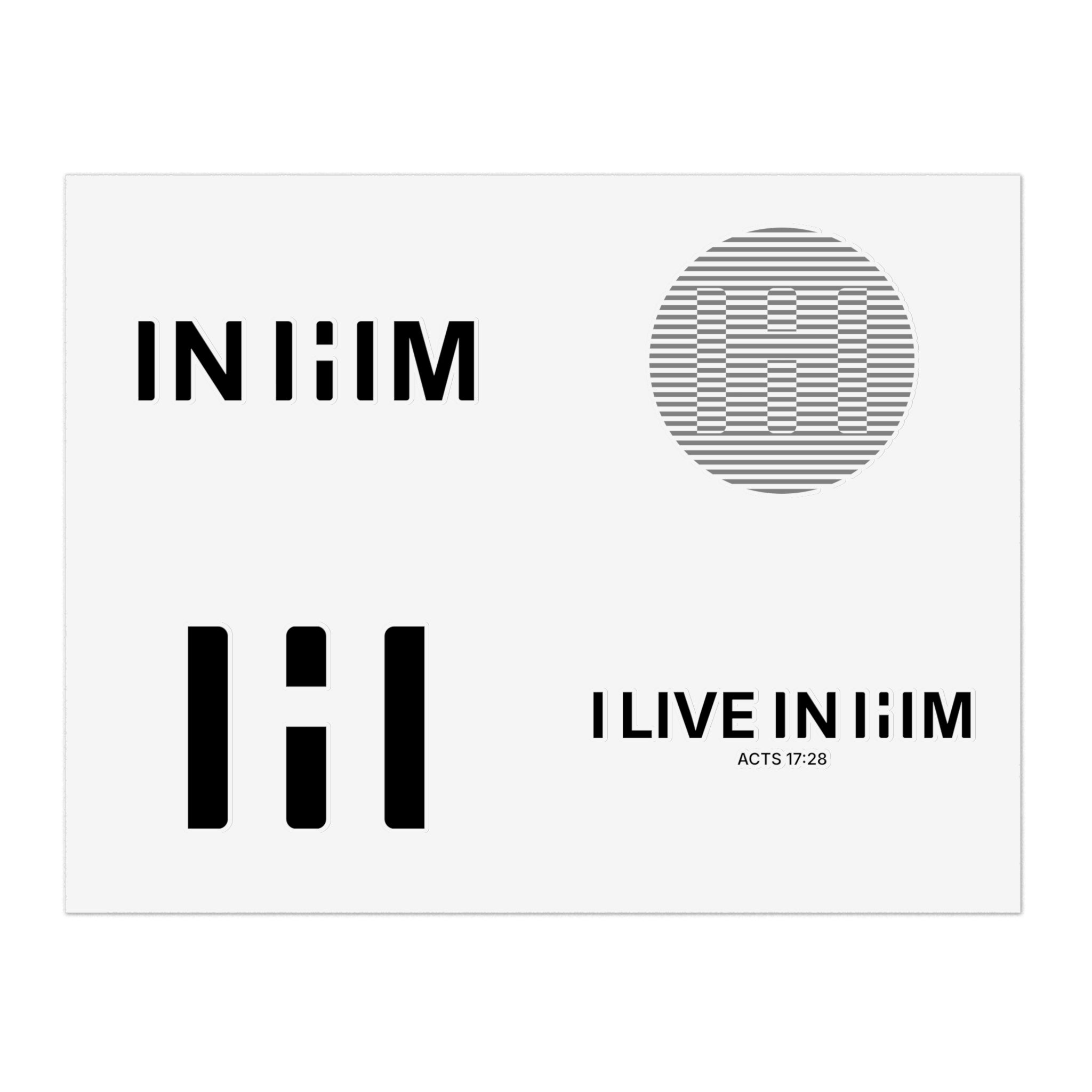 IN HIM Minimal Faith Sticker Sheet